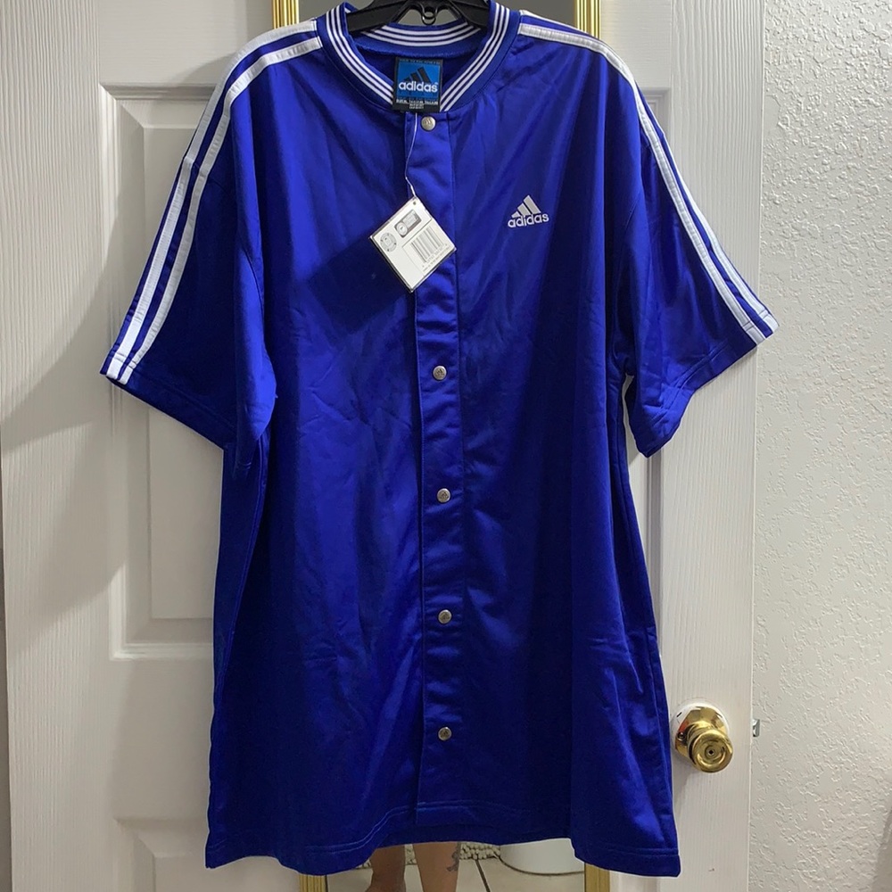 Adidas xl royal blue sports shirt NWT